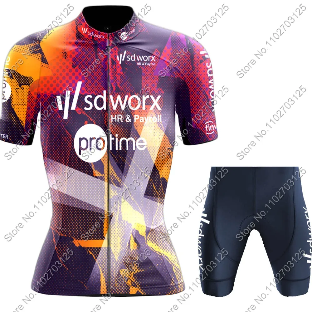 Team Sd Worx 2025 Cycling Jersey Women Set Bicycle netherlands Clothing Kit Road Bike Shirts Suit Bicycle Bib Shorts MTB Maillot 4