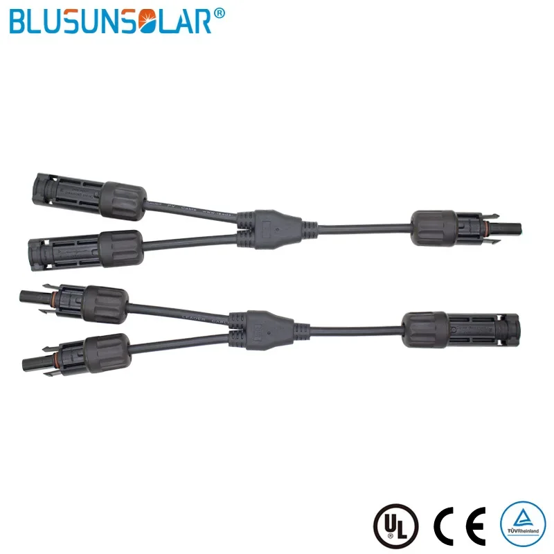 

BLUSUNSOLAR 200pairs Solar PV Branch Parallel Connectors Solar Energy Adapter Solar Panel T/ Y Branch Cable