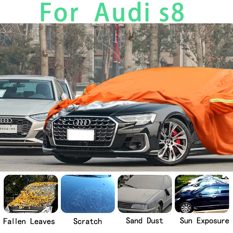 

For Audi s8 Waterproof car covers super sun protection dust Rain car Hail prevention auto protective