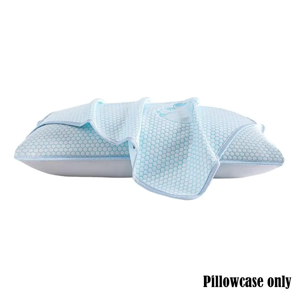 Summer Ice Silk Cooling Pillowcase with Cute Pattern - Breathable & Washable Cool-Touch Bedding