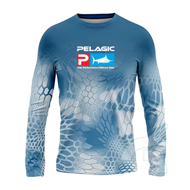 Pelagic Fishing Shirt Men's Outdoor Summer Long Sleeve Hoodie UPF 50+ T-shirt  Tops UV