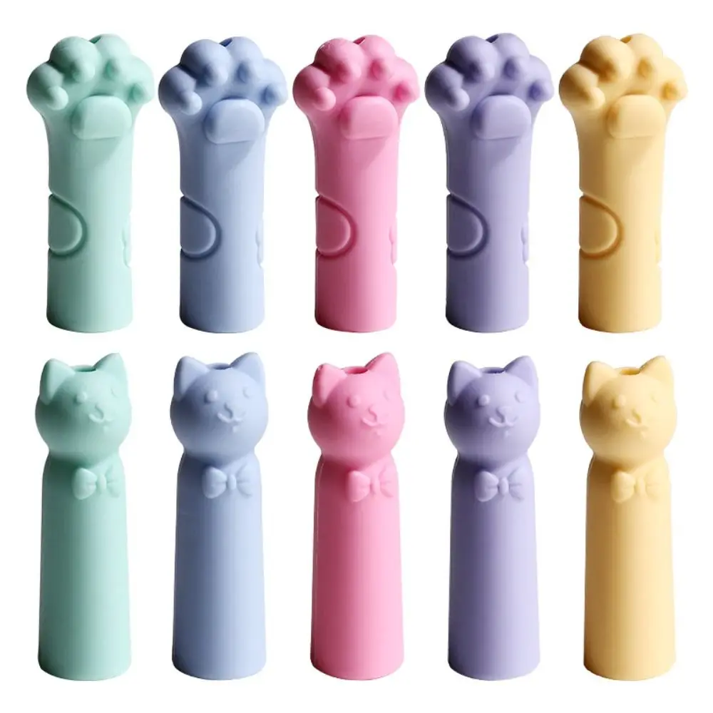 30pcs 고품질 고양이 발톱 모양 지우개 연필 캡 이중 목적 연필 연장기 연필 펜촉 보호 커버 보상 선물