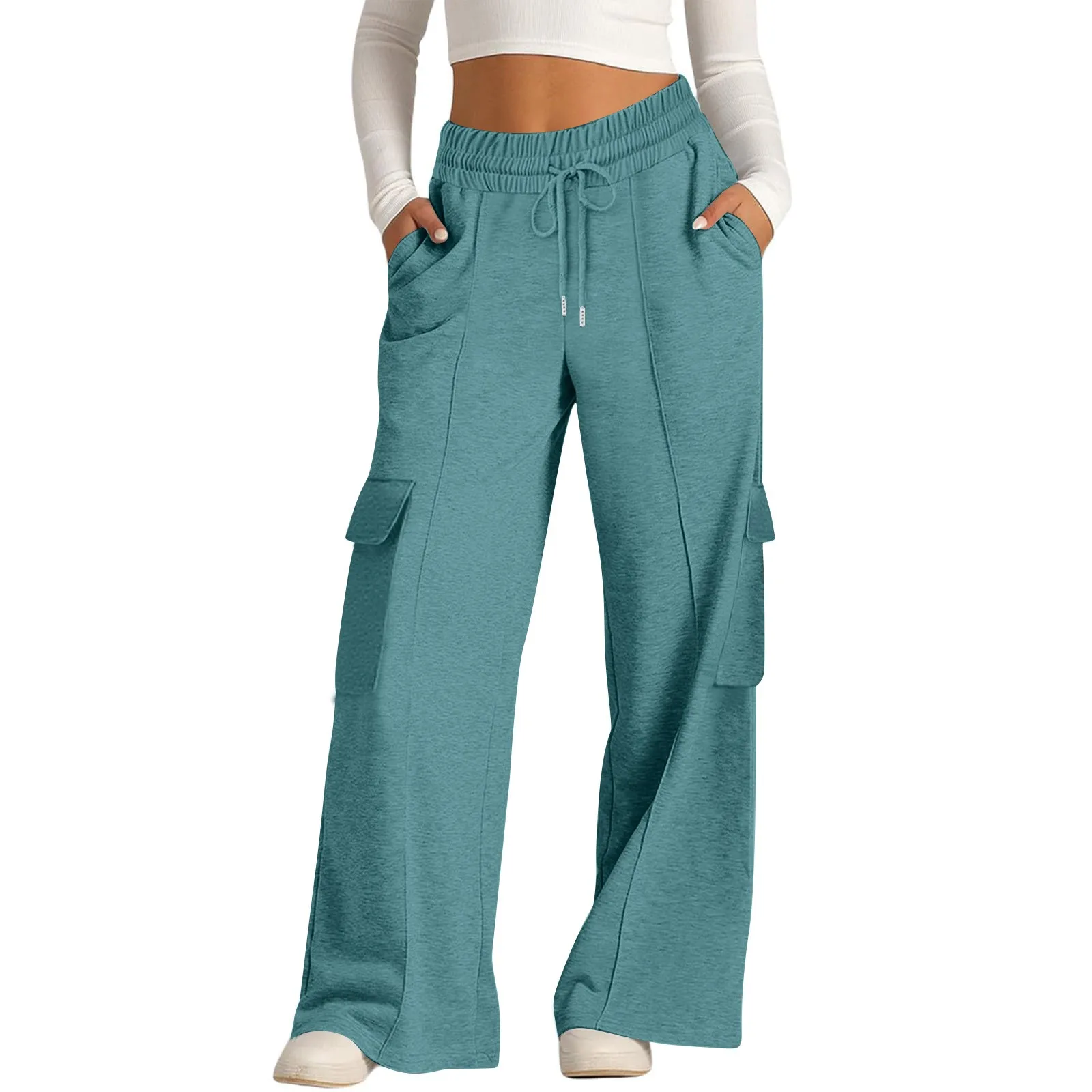 Women's Wide Leg Drawstring Pants