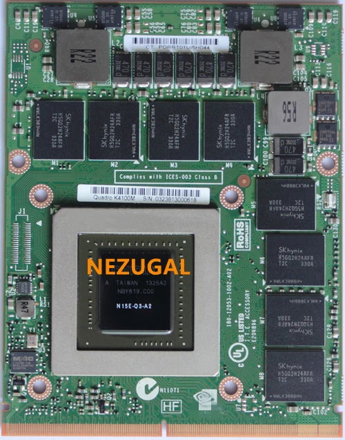 

Видеокарта K4100M DDR5 4 Гб, Фотографическая карта для Dell M6700 M6800 для HP 8770W ZBook15 G1 G2
