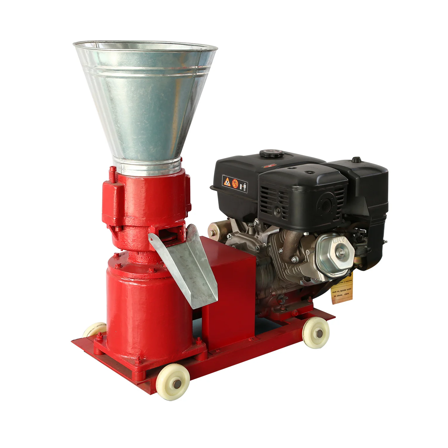 KL150 KL150A 7.5 HP Gas Gasoline Biomass Pellet Mill Machine 6 mm Die Hole To Door