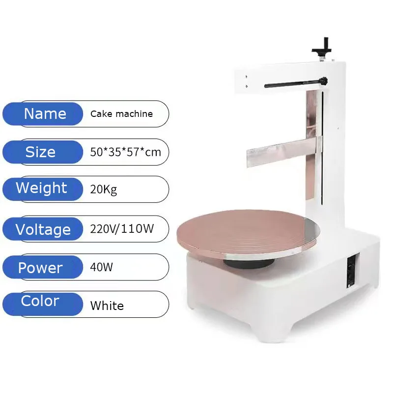 4-12 inch Automatic Cake Icing Machine, Machine Round Cake Cream Spreading  Coating Filling Machine Cake Bread Cream,220V,White