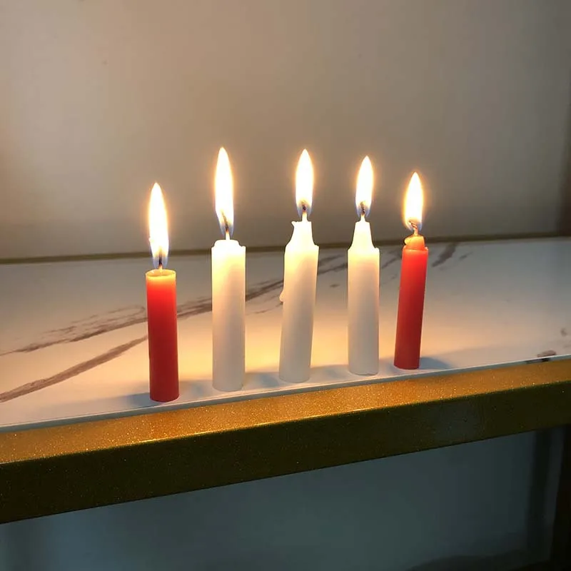 Small Candles Household Birthday Lighting Red and White Candles Valentine's Day Decoration Home Decor Religious 10pcs candle making tools candle dye