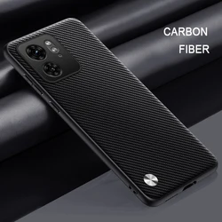 Leather Case Cover with Soft Frame - Moto Edge 40 (Carbon Fiber)