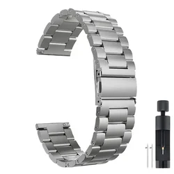 Stainless Steel Smartwatch Strap - 22mm Enhanced Bracelet Wristband Belt - 22mm TANK T3 Ultra (Titanium Color)