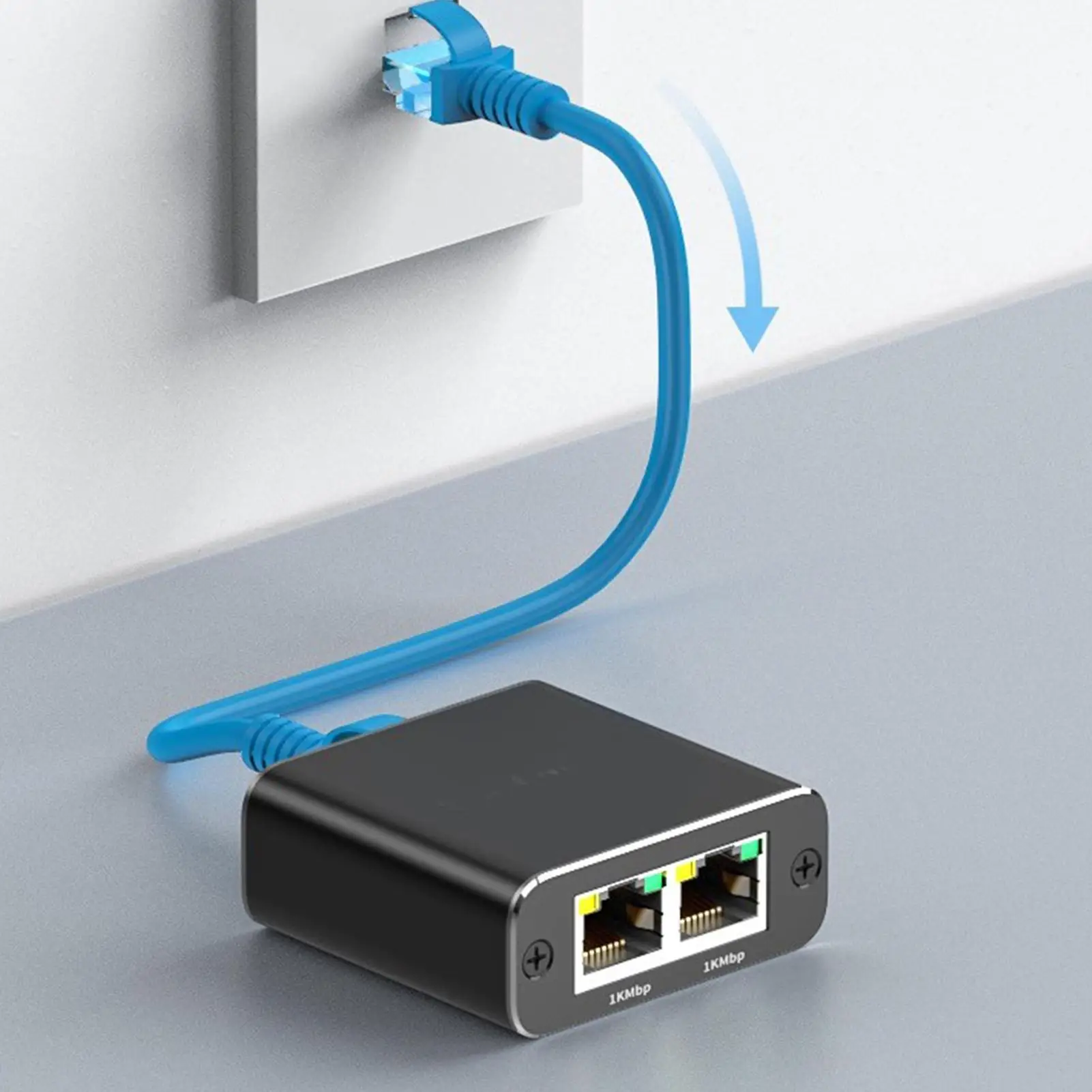 イーサネットスプリッター,1000mbps,ルーター,スイッチ,rj45,1x2