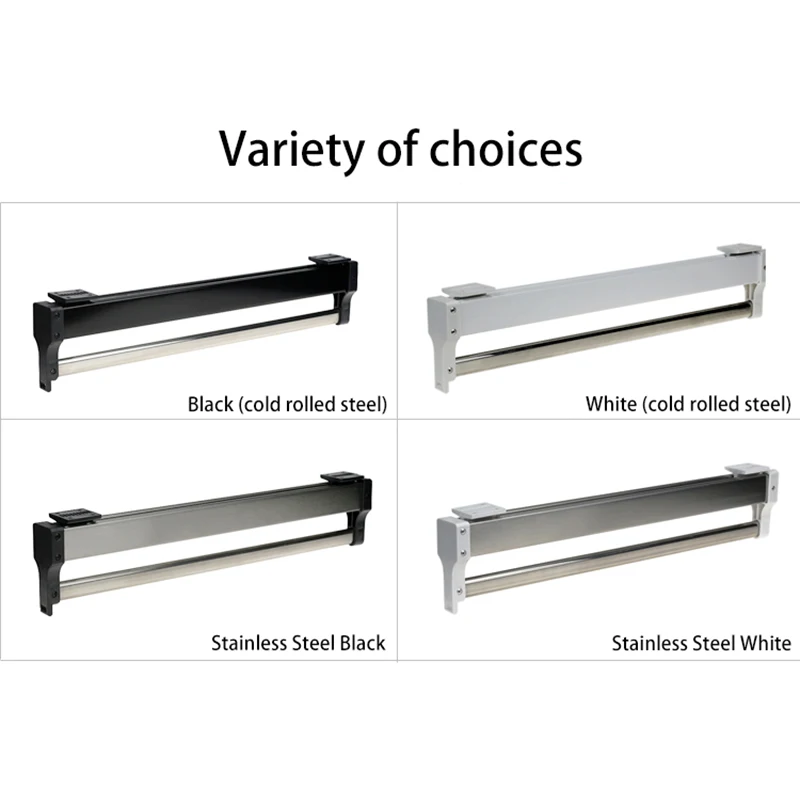 Clothes rack pants rack stainless steel hanging rod Heavy Duty Pull-Out Closet Valet Rod Adjustable Wardrobe Clothing Rail Top Mount Wardrobe Hanger Rack Bar Ball Bearing Slide