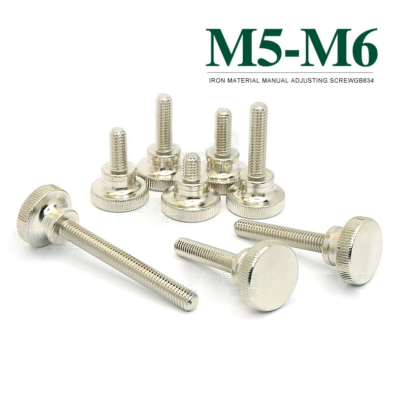 

Knurled Thumb Screws M5 M6 GB834 Medium Carbon Steel Hand Grip Knob Bolts Length 6-45mm For DIY Car Computer 1Pcs