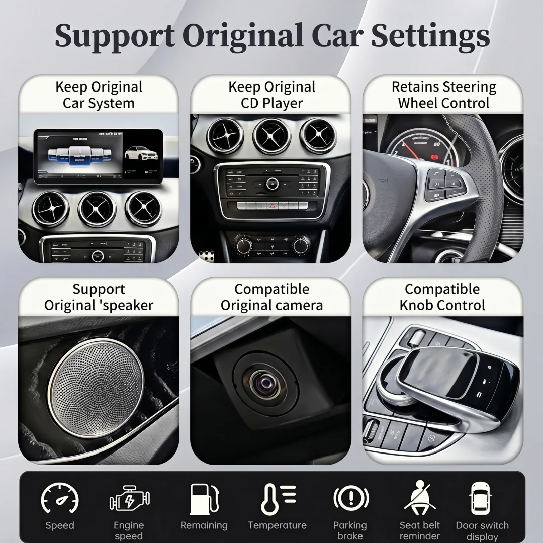 Pantalla táctil multimedia inalámbrica CarPlay Android Auto de 12.8 pulgadas para Mercedes Benz Clase A W176 CLA C117 X117 GLA X156 2013-2018 GPS Navi Radio Estéreo 5