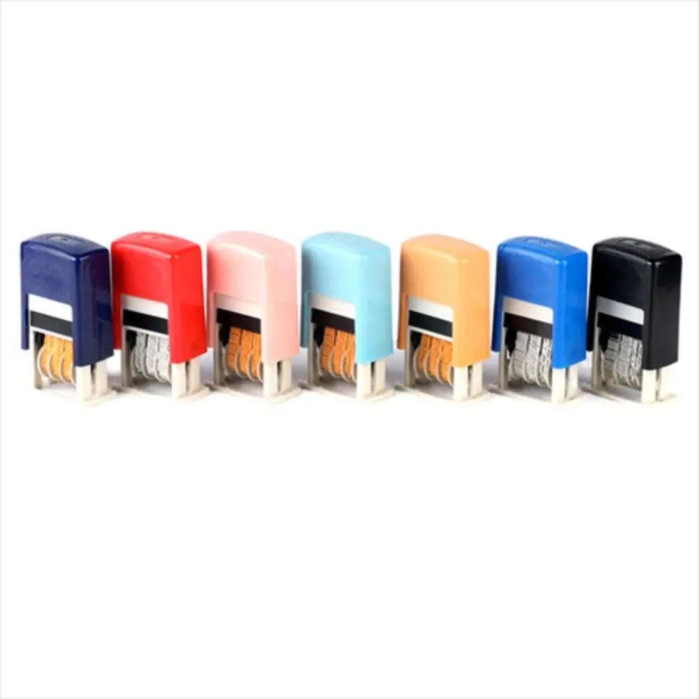 DIY Handle Account Date Stamps Stamping Automatic Ink Return Mini Self-Inking Stamps For Office Supplies Date Wheel Stamp