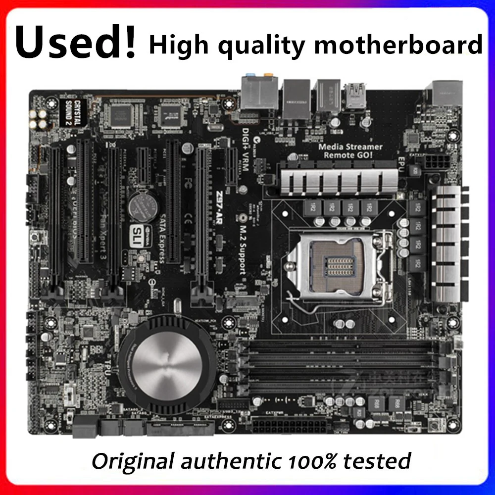 Per La Scheda Madre Desktop Z97-Ar Z97 Lga 1150 Per Core I7 I5 I3 Ddr3 Sata3 Usb3.0 Scheda Madre Usata Originale