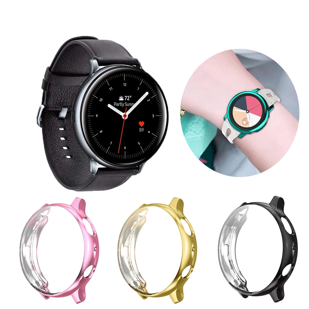 Akbnsted Galaxy Watch Active 2 Custodia Per Samsung Galaxy Watch Active 2 40/44Mm Tpu Placcatura Protector Custodia Protettiva Per Schermo Intero