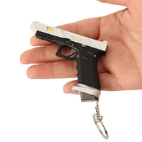 Mini Gun Charm 1:3 Removable Semi-Alloy Nylon TTI G34 Combat Master Glock Metal Model Keychain 1