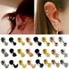 1PC Titanium Steel Ear Tragus Cartilage Helix Daith Piercing Stud Earrings for Women Star Moon Labret Piercing Lip Nose Ring 16G 3