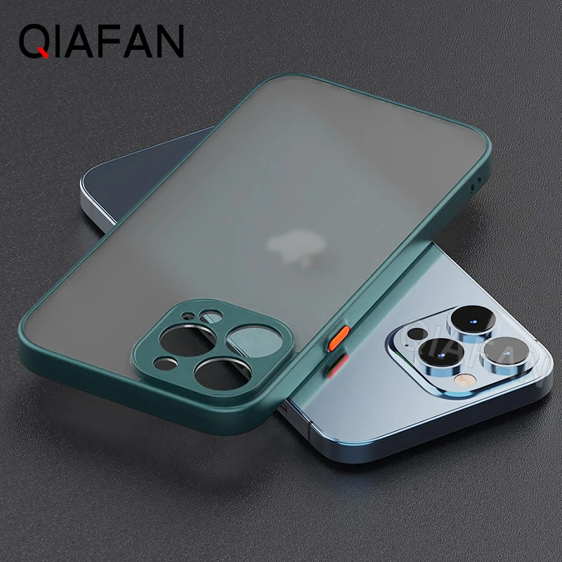 case for iphone 13 pro max Shockproof Armor Matte Transparent Case For iPhone 13 12 11 Pro Max XR XS X 7 8 Plus Mini Luxury Silicone Bumper Hard PC Cover iphone 13 pro max cover