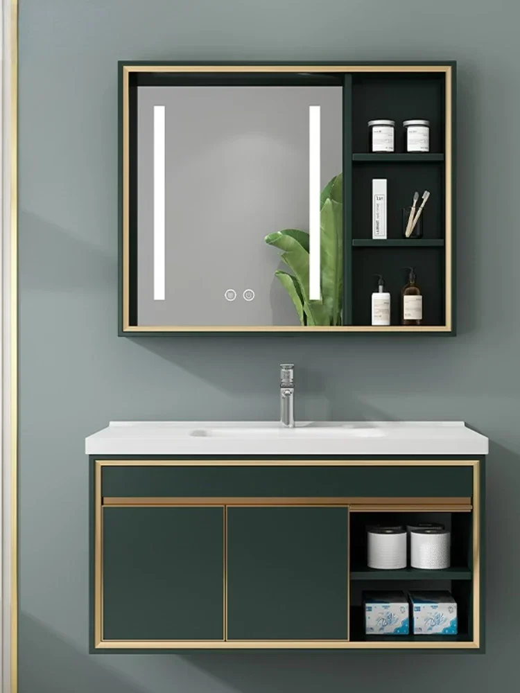 Bathroom Cabinet Combination Integrated Wash Basin Bathroom Washbasin Toilet Sink Smart Mirror Cabinet