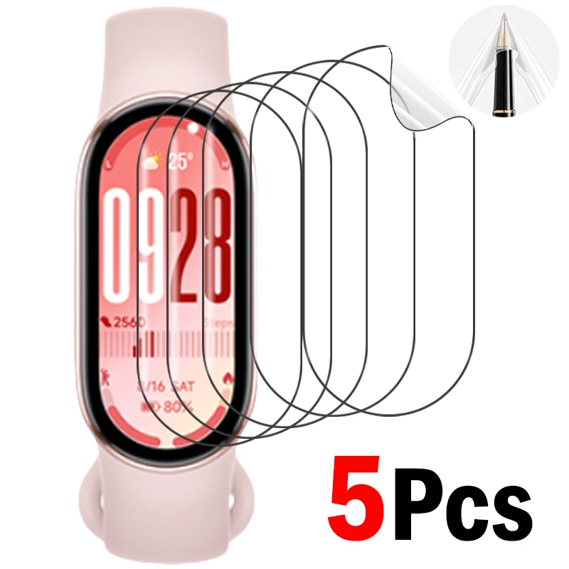 Hydrogel Screen Protector Films - Soft Protective Covers for Smart Bands (5/10 Pack)