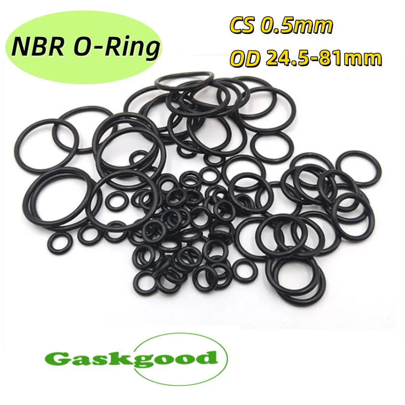 20/50Pcs O Ring Gasket CS 0.5mm ID24.581mm NBR Automobile Nitrile