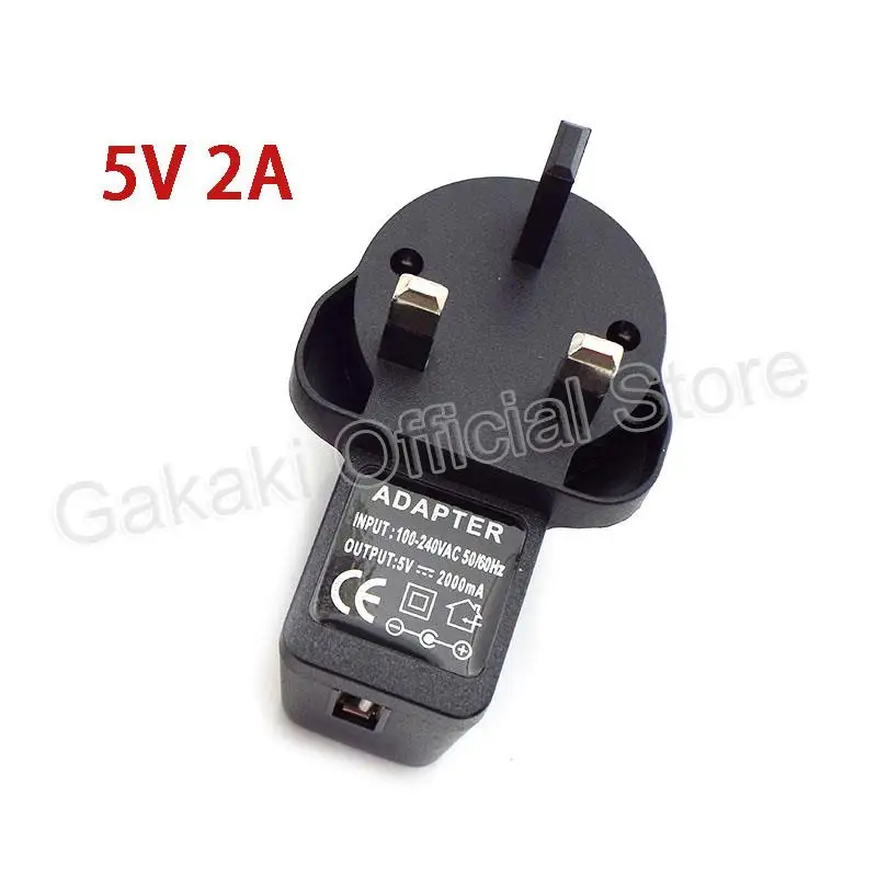 Universal USB Charger with UK Plug - Converts 100V-240V AC to 5V DC, 1A/2A/3A Output