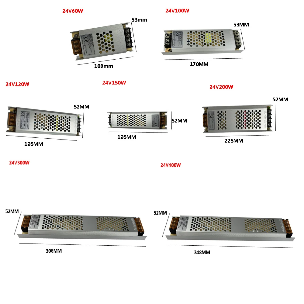 Sleek High-Efficiency Light Transformer | Versatile Ultra-Thin Power Supply for LED Strips, AC to DC Adapter