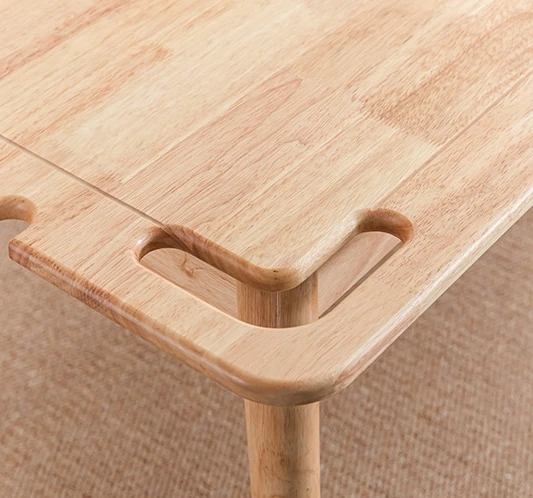 Simple small flat with solid wood dining table In stock restaurant furniture suitable aging table