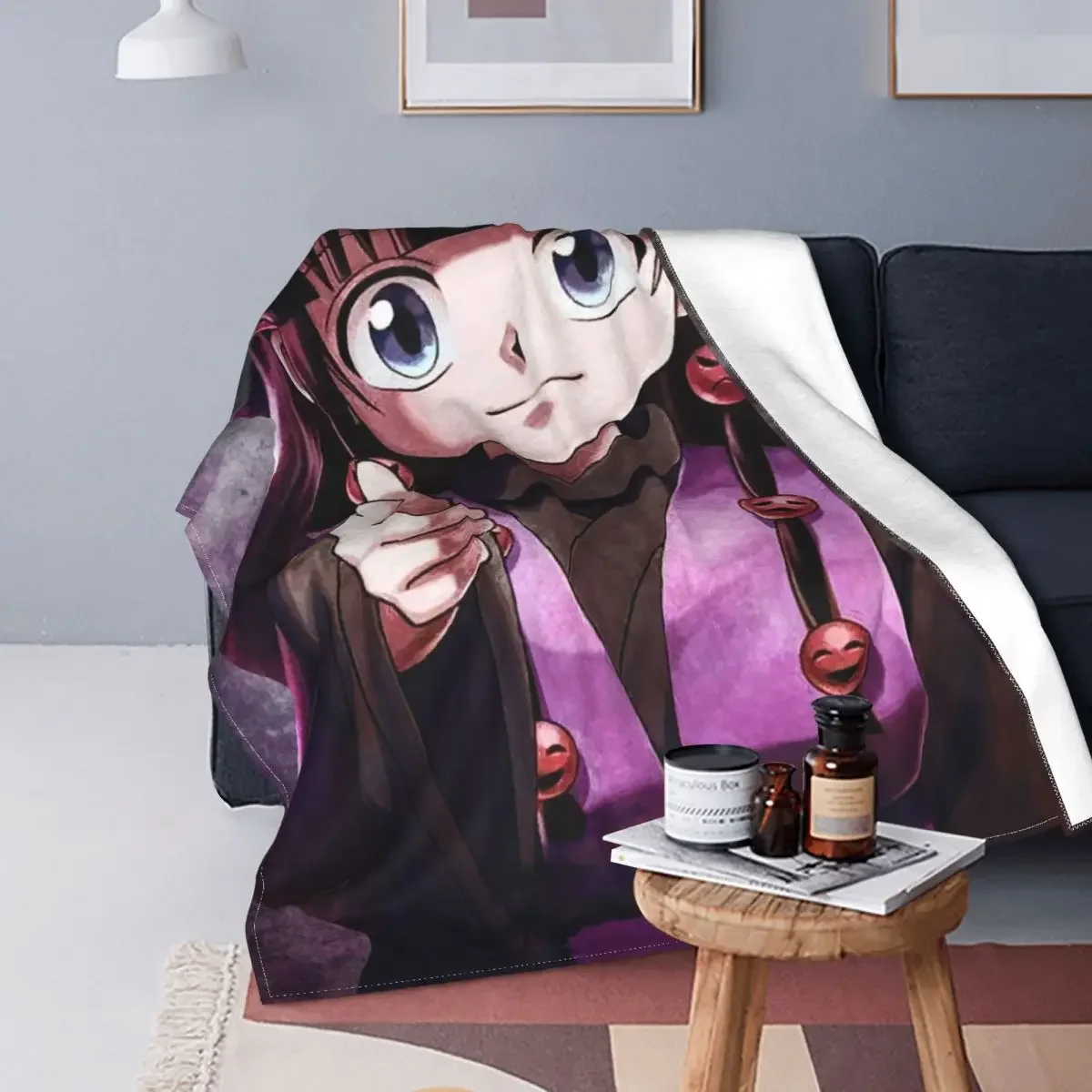 

Anime Hunter X Hunter Blankets Japaneses Manga Alluka Flannel Funny Breathable Throw Blankets for Bedspread Decoration