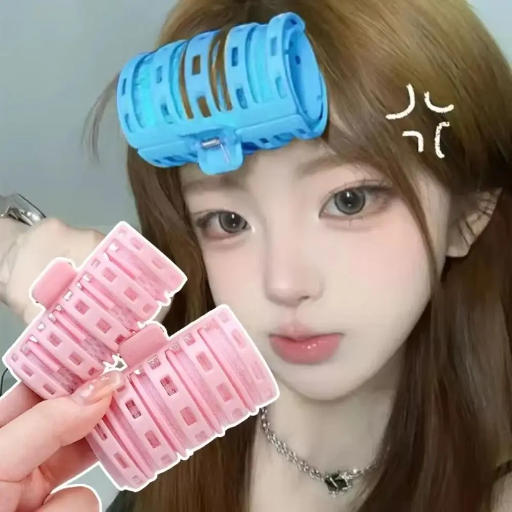 내구성 있는 플라스틱 헤어 롤러 앞머리용 셀프 접착식 풍성한 헤어 에어 뱅스 컬링 튜브 간편한 헤어 컬러 헤어드레싱 도구