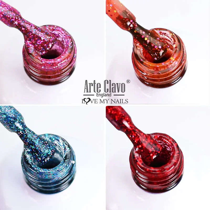 Arte Clavo 99Colors 15ML Gel Nail Polish Purple Glitter Sequins Manicure Base Matte Top Coat Soak Off LEDUV Nail Art Gel Varnish 4