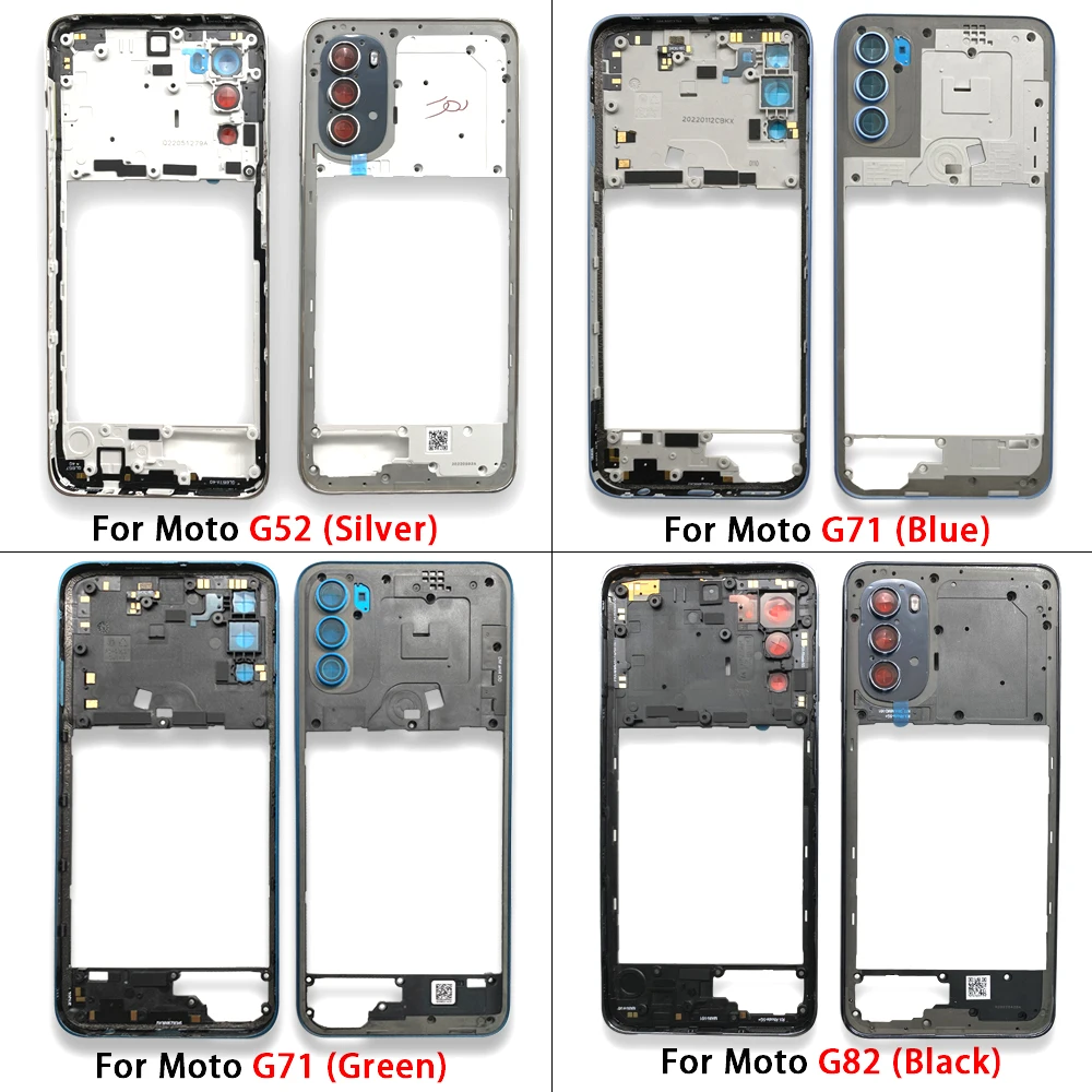 

10 шт. для Moto G22 G52 G71 G82 G50 5G средняя Крышка корпуса рамка со стеклянными деталями рамы