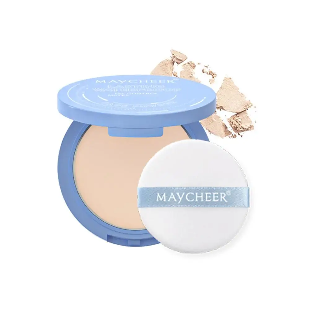 Silk Soft Mist Powder Cake Long-lasting Waterproof Lady Sace Control Press Face Powder Smooth Oil Polvo Texture M1X3