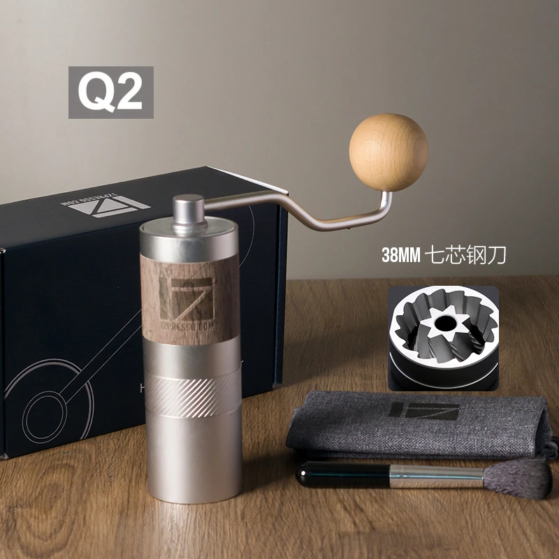 1Zpresso Q2/S MINI Manual Coffee Grinder Portable coffee mill 7 core burr Easy disassembly for