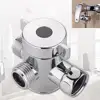Shower Diverters Connector Toilet Bidet Water Separator Faucet Splitter Valve Three-way Water Diverter T-shaped Adapter 1