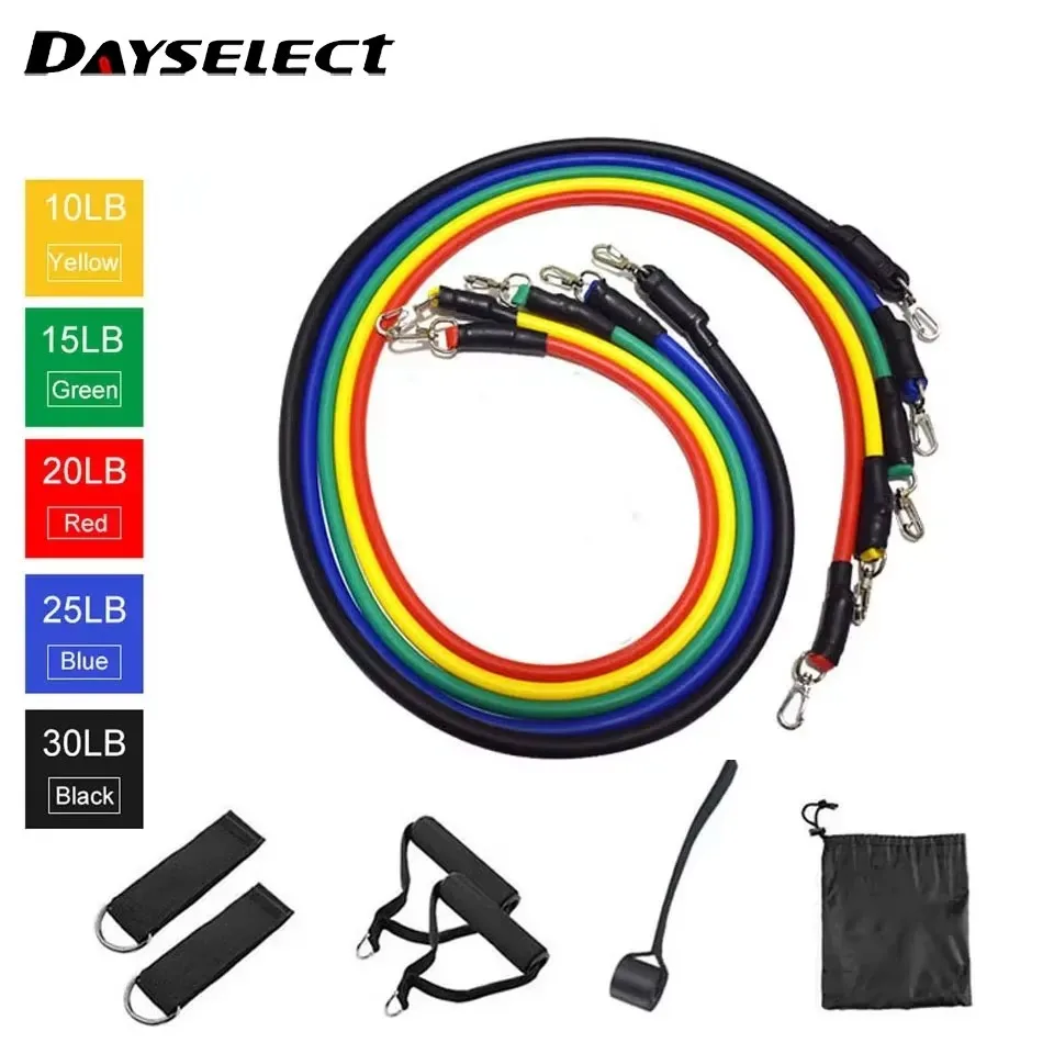 GOBYGO 11 יחידות / מערכת מתיחה מרובת תכליתיות סרט גומי סרט עמידות לשרירים אימון כושר גומיות