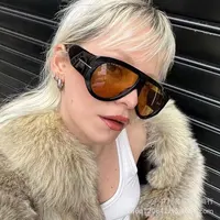 Lunettes de soleil pilote surdimensionnées pour femmes, mode luxe, grande monture, une pièce dégradée, rétro, classiques, nuances épaisses, nouvelle collection 5