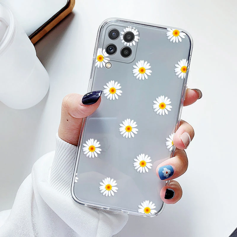 Floral Silicone Transparent Soft Phone Case with TPU Flower Design
