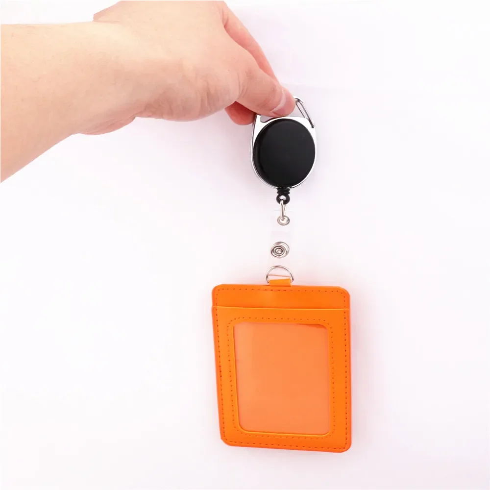 Retractable Badge Reel Zinc Alloy Plastic ID Lanyard Name Tag Card Badge Holder Reels Recoil Belt Key Ring Chain Clips