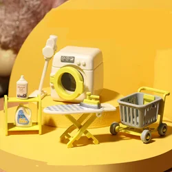 Miniature Furniture Forest Family Washing Machine Accessories Dollhouse Simulated Toy  Children's DIY Mini Laundry Gift For Kids