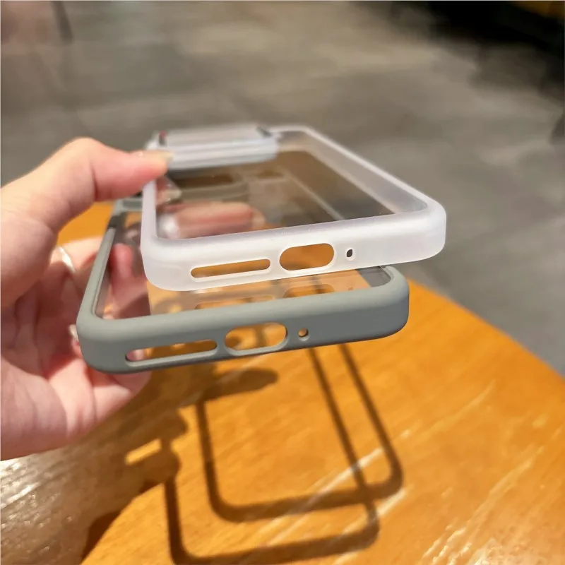 Luxury HD Transparent Shockproof Case with Metal Camera Protection and Clear Soft Bumper Cover
