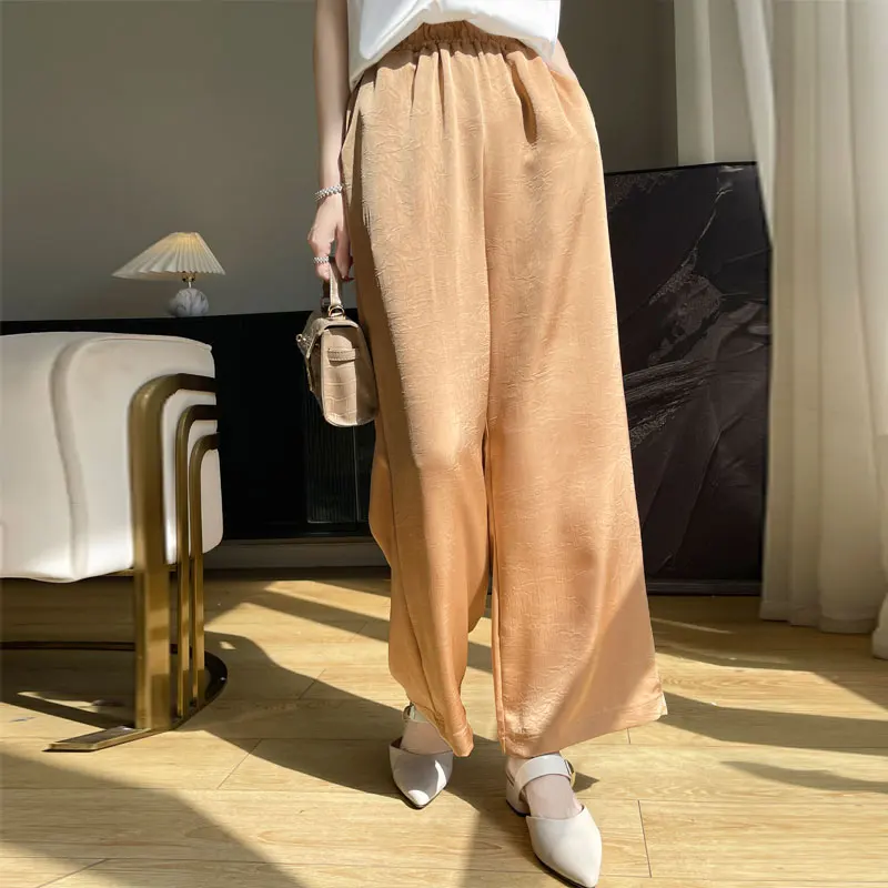 Casual Women Suit Pants 2024 Summer Fashion High Waist Black Harem Pants Female Korean Style Pocket Thin Nine Point Trousers