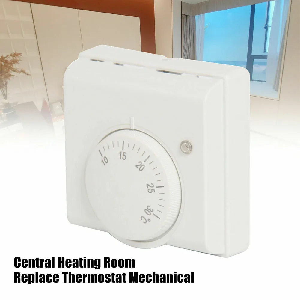 

1pc Mechanical Thermostat 220V AC Floor Heating Water Heating Central Air Conditioning Controller On Off Switch Control Durable