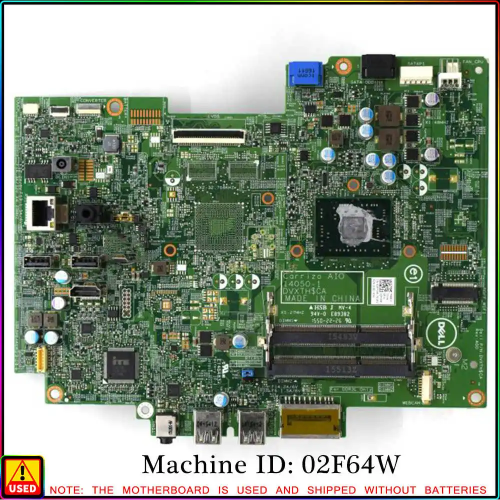 

100% протестированная Рабочая системная плата 02F64W - Dell Socket FP4 (материнская плата) для Inspiron 24 3455 AIO поддерживает рандомddr3 2x DIMM