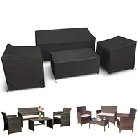 4pcs/Set Patio Furniture Covers, Heavy Duty Waterproof Outdoor Furniture Covers, Rattan Outdoor Furniture Windproof 1