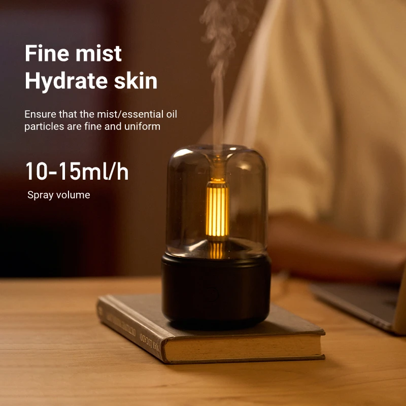 Candlelight Fire Flame Aromatherapy Essential oil Diffuser for Home Room Fragrance Ultrasonic Air Humidifier USB Aroma Diffuser 4