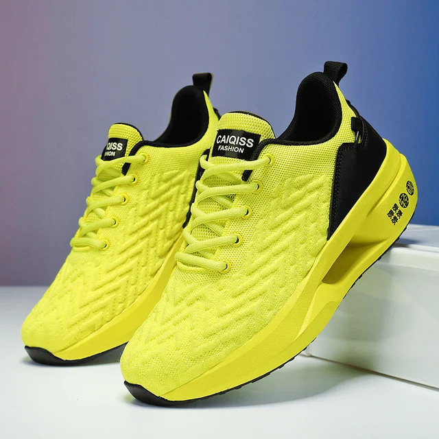 Men's Lightweight Breathable Fabric Running Shoes - Breathable Outdoor Sports Shoes for Gym, Jogging, Tennis - Comfortable Cushioning and Support