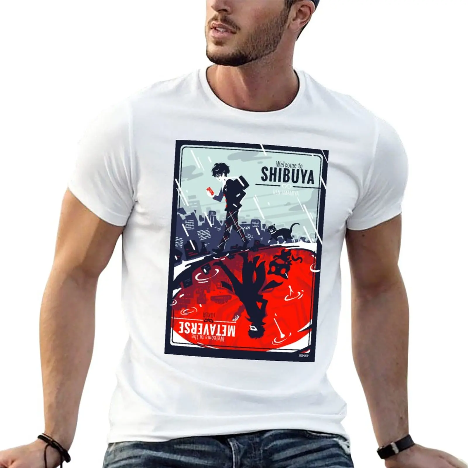 

New Shibuya/Metaverse 2023 Version T-Shirt blank t shirts t-shirts man custom t shirt plain t shirts men