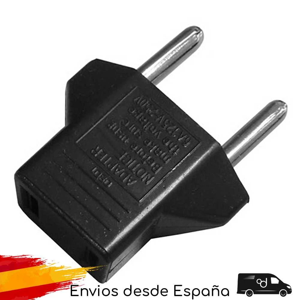 Adaptador de Enchufe Americano Tipo A USA EEUU a Clavija Europea C EU UE Europeo Negro|Adaptador de enchufe internacional| - AliExpress
